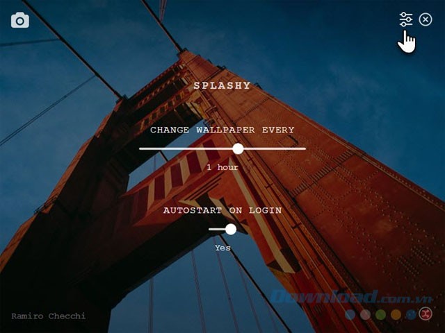 Thiết lập tải và cài đặt hình nền tự động Splashy