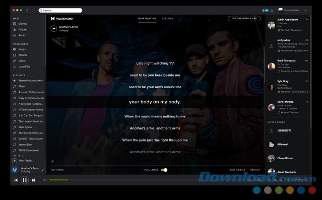 Giao diện Spotify cho Mac
