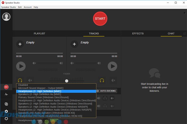 Thiết lập âm thanh đa dạng