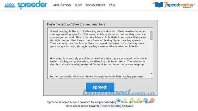 Ứng dụng tăng tốc độ đọc Spreeder