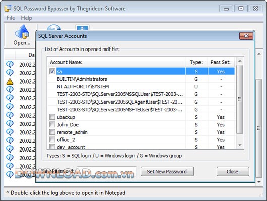 SQL Password Bypasser