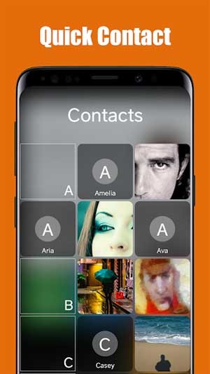 Truy cập nhanh vào danh bạ điện thoại