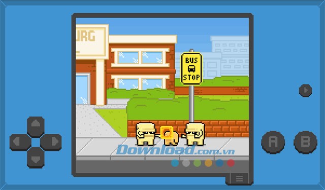 Giao diện chơi game Squareboy vs Bullies trên Android