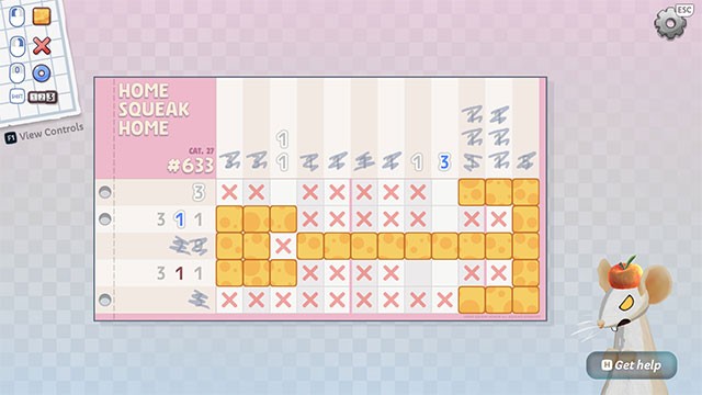 Squeakross: Home Squeak Home thách thức người chơi kỹ năng giải đố Nonogram