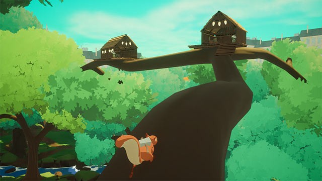 Xây dựng ngôi nhà mơ ước trên cây bằng vật liệu thu thập được trong môi trường