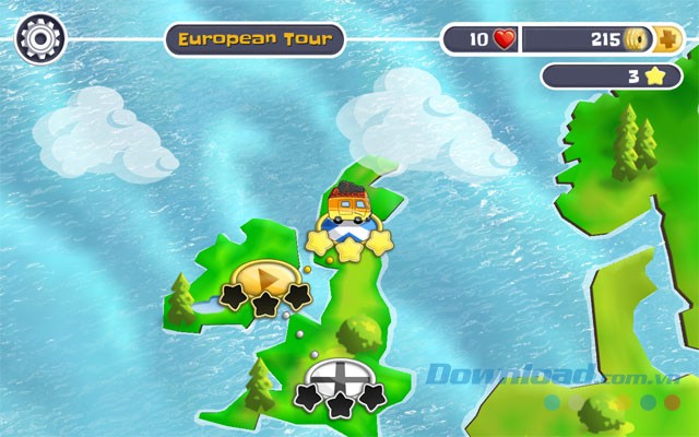 Bản đồ lưu diễn của ca sĩ trong game