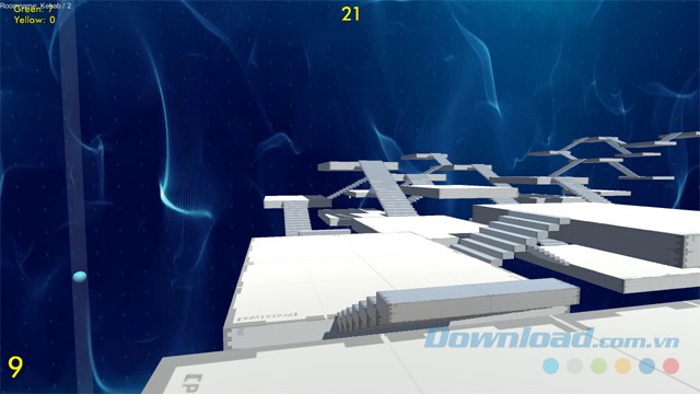 Cố gắng thu thập càng nhiều quả cầu càng tốt trong quá trình chơi game giải đố miễn phí cho PC Stairleporter