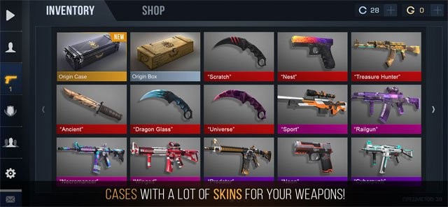 Nhiều skin khác nhau để người chơi tùy ý thay đổi cho vũ khí