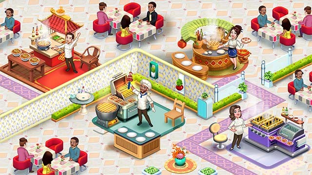 Quản lý nhà hàng với thực đơn phong phú trong game Star Chef 2