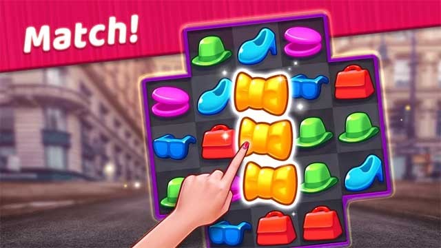 Chơi các level match-3 thú vị để mở khóa thêm hàng trăm vật phẩm và đồ nội thất mới