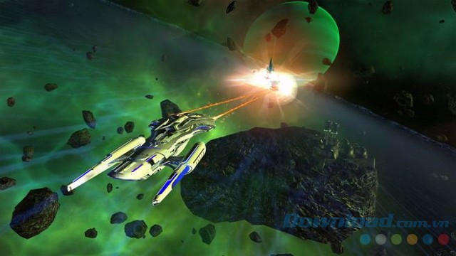 Lái tàu chiến đấu trong game nhập vai nhiều người chơi Star Trek Online