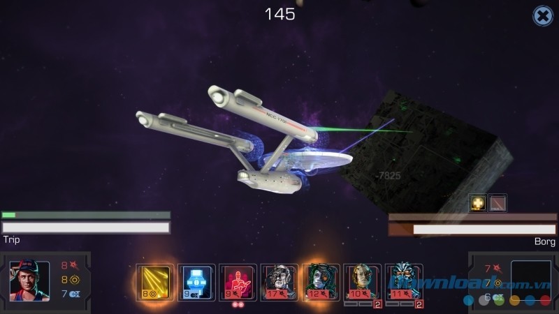 Giao diện chính của game chiến thuật nhập vai Star Trek Timelines cho máy tính