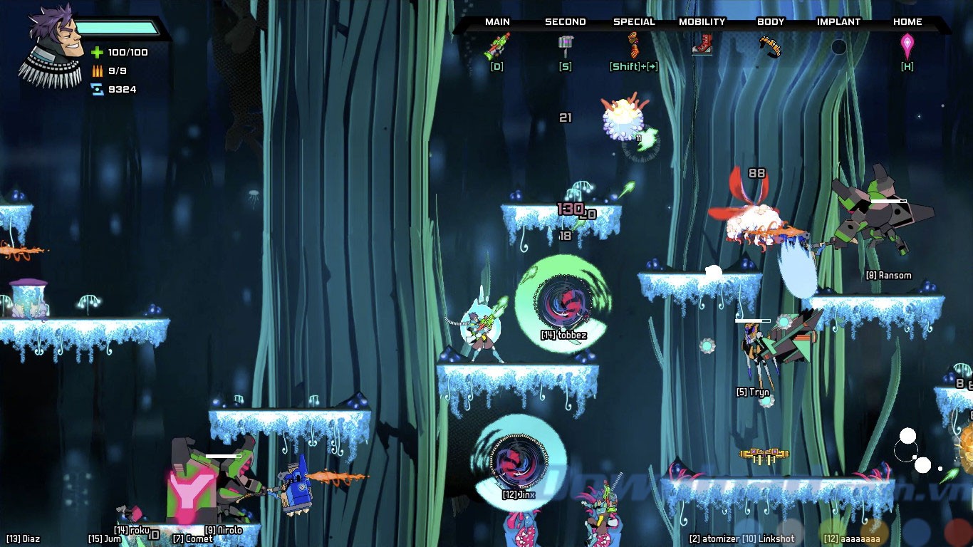 Gameplay nhiều người chơi trực tuyến