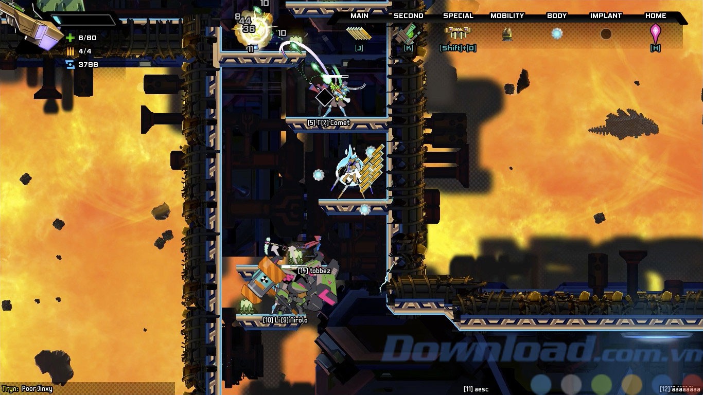 Game sở hữu 4 lớp nhân vật