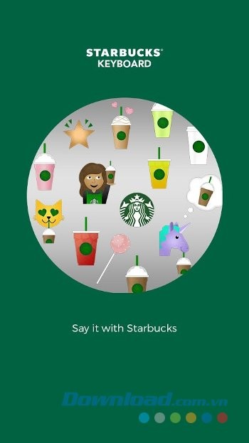 Starbucks Keyboard sở hữu kho biểu tượng cảm xúc độc đáo