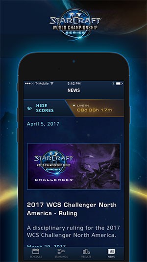StarCraft WCS cho bạn theo dõi tất cả hoạt động thú vị về Giải vô địch thế giới StarCraft II