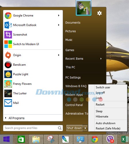 Tạo nút Start cho Windows 8