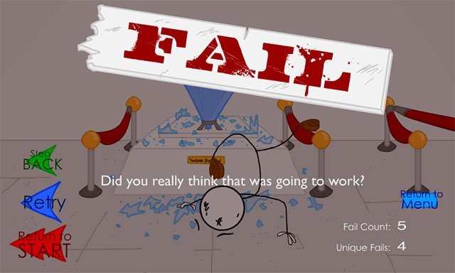 Nhiều thất bại một cách lãng xẹt khiến người chơi bất cười