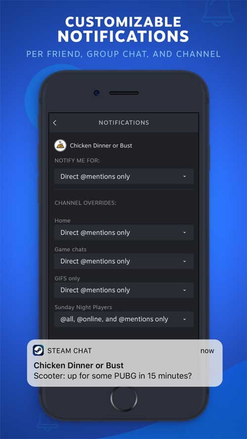 Tùy chỉnh thông báo cho từng người bạn trên Steam