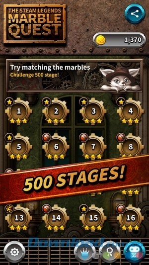Steam Legend: Marble Quest cho Android có tới 500 màn chơi