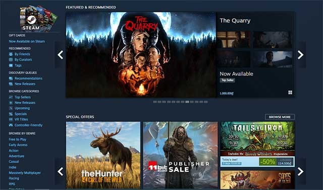 Steam web là một cửa hàng game và dịch vụ phân phối trò chơi điện tử của Valve