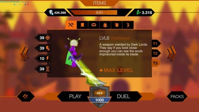 Mở khóa các item để trang bị cho stickman của bạn