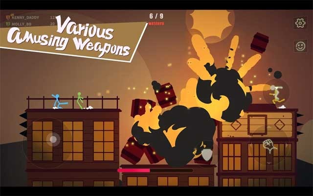 Game Stick Fight: Game Mobile Android có 100 bản đồ thú vị với hàng chục vũ khí độc đáo