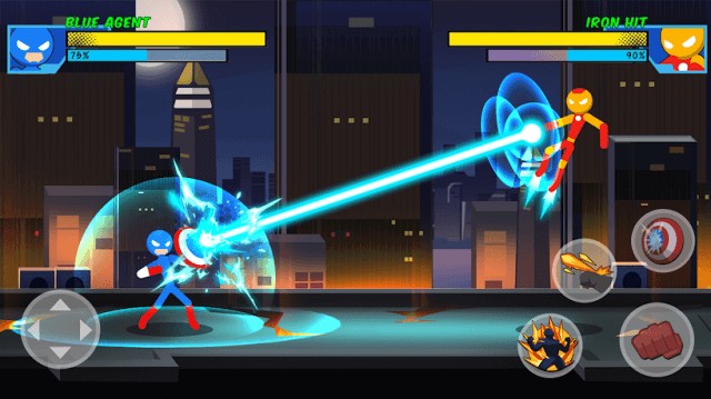 Trở thành siêu anh hùng và chiến đấu với kẻ thù trong game Stick Super: Hero