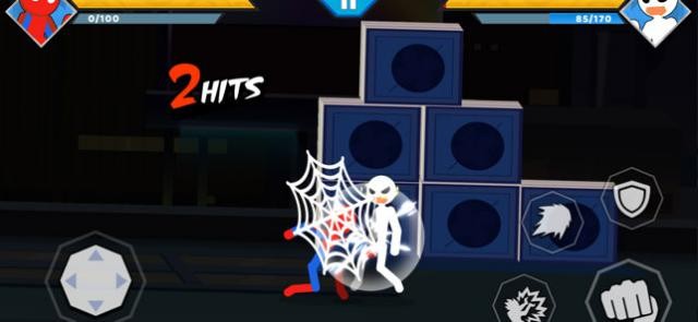 Chiến đấu đối kháng với đối thủ khác trong game Stick Superhero