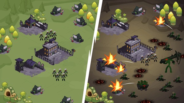 Hệ thống Tháp phòng và Binh lính hỗ trợ vô cùng chuyên sâu