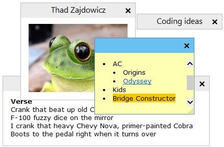 Ghi chú đơn giản cùng Stickies