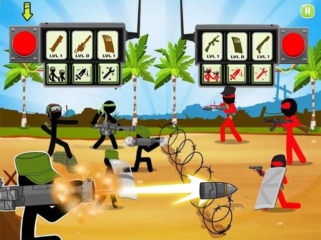 Tìm cách chinh phục 20 màn chơi phần thú vị của Stickman Army: Team Battle for Android