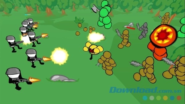 Stickman Gun Battle Simulator cho Android có hệ thống lính sở hữu vũ khí hủy diệt tuyệt vời
