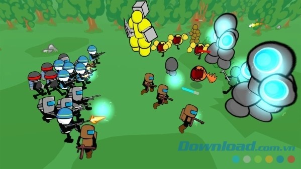 Stickman Gun Battle Simulator cho Android có lối chơi đi cảnh theo màn hình ngang