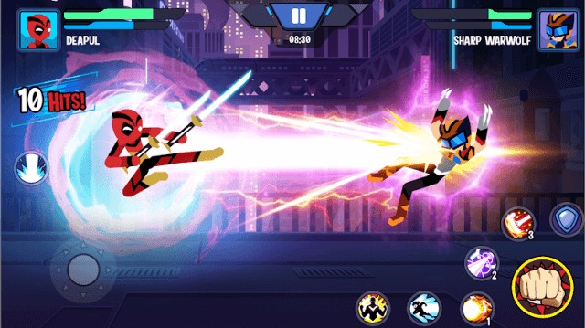 Tham gia các cuộc đại chiến siêu anh hùng trong game Stickman Heroes: Battle Of Warriors