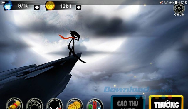 Giao diện chính của game Stickman Revenge 3