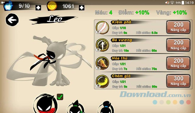 Hệ thống nhân vật