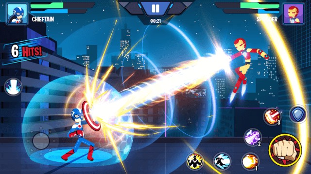 Trở thành siêu anh hùng và chiến đấu trong game Stickman Superhero