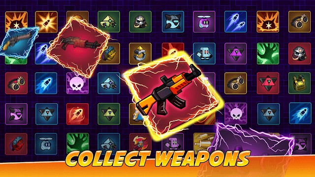 Thu thập các vũ khí đa dạng để chiến đấu