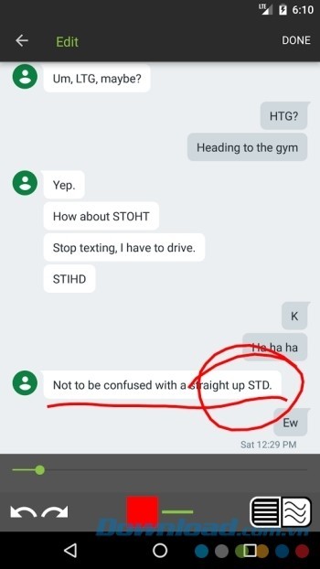 Khoanh tròn bằng đường màu để nhấn mạnh