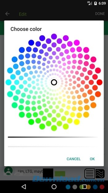 Chọn màu sắc tùy ý