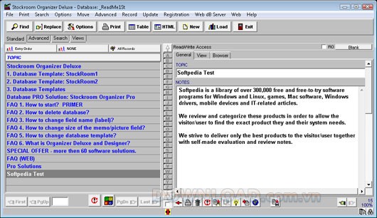 Stockroom Organizer Deluxe