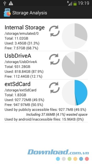 Quét tất cả các khu vực lưu trữ
