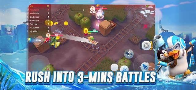 Các cuộc chiến trong Storm Arena kéo dài trong 3 phút