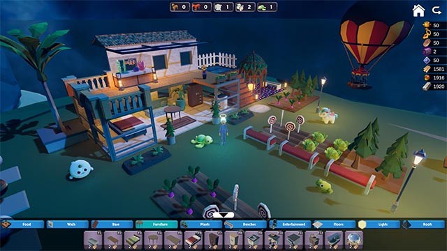 Tự do xây dựng và trang trí ốc đảo của riêng mình đề thư giãn