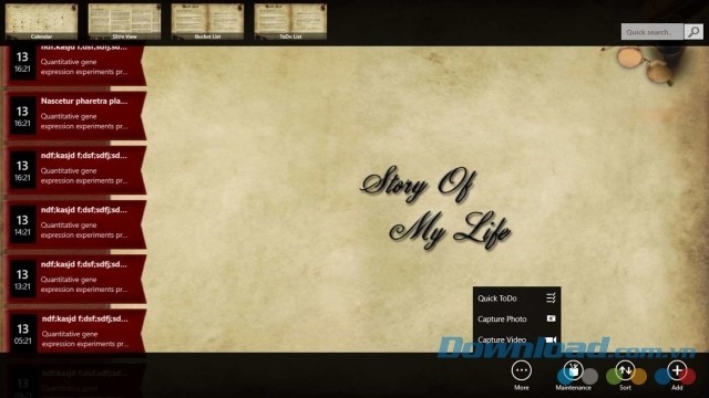 Ứng dụng ghi nhật ký Story of My Life hoàn hảo cho Windows