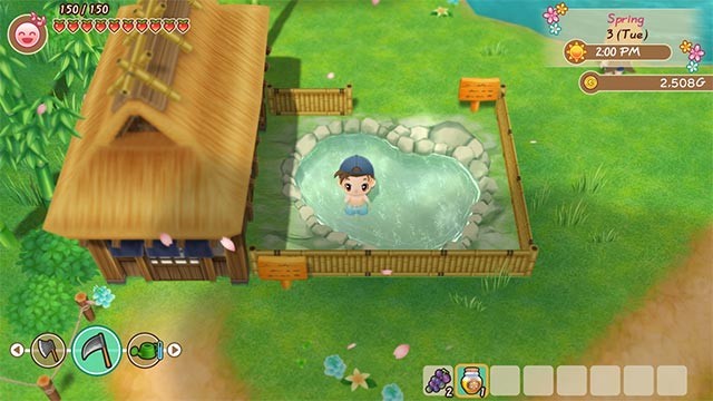Câu cá, cưỡi ngựa, tắm khoáng... trong game Story of Seasons: Friends of Mineral Town