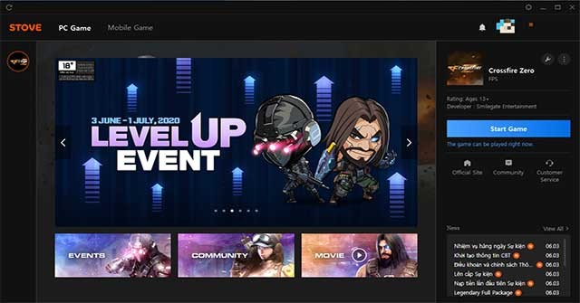 Stove là nền tảng hỗ trợ chơi game của Smilegate