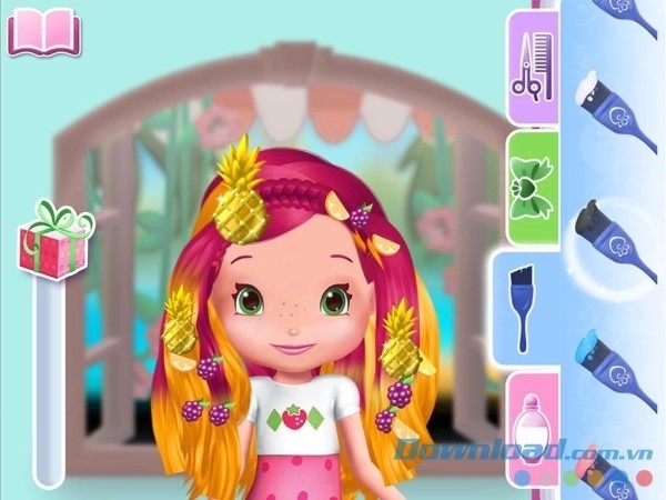 Thiết kế nhân vật hoạt hình siêu dễ thương của Strawberry Shortcake Hair cho Android