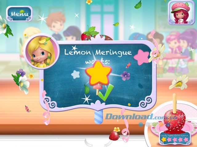 Giao diện chơi Strawberry Shortcake Sweet Shop trên Android